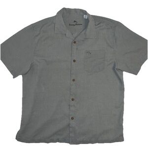 Tommy Bahama Islandzone Gray Men's Shirt Casual Button-Up